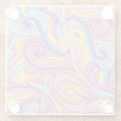 虹の彗星：魔法の夢の空。 ガラスコースター (裏面)