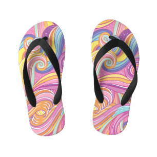 虹の彗星:魔法の夢の空。 キッズビーチサンダル