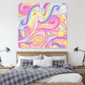 虹の彗星：魔法の夢の空。 キャンバスプリント (インサイチュ (寝室))