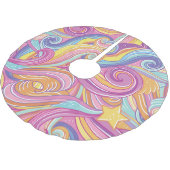 虹の彗星:魔法の夢の空。 ブラッシュドポリエステルツリースカート (アングル)