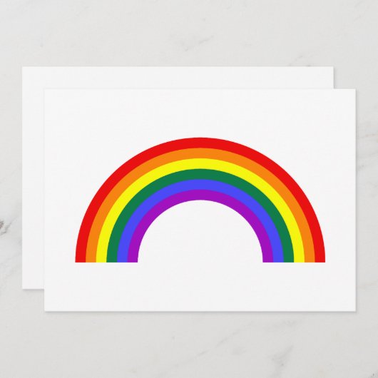 虹の形 招待状 (正面/裏面)