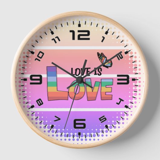 虹の愛は愛 壁時計 (正面)
