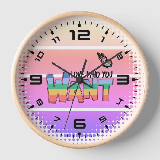 虹の愛 壁時計 (正面)