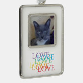 虹の愛 縦フレーム写真オーナメント シルバープレートフレームオーナメント (右)