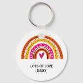 虹の感謝の教師へのプレゼント キーリング (裏面)