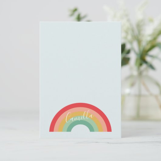 虹の手描きの台モダン子 サンキューカード (スタンド正面)