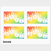 虹の手 長方形シール (シート)