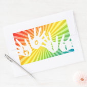 虹の手 長方形シール (封筒)