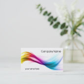 虹の抽象的な背景 名刺 (スタンド正面)