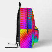 虹の抽象芸術カラー波 プリントバックパック (左)
