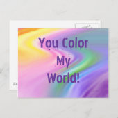 虹の抽象芸術俺の世界を彩れ!ポストカード ポストカード (正面/裏面)