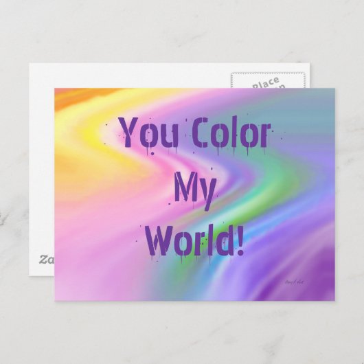 虹の抽象芸術俺の世界を彩れ!ポストカード ポストカード (正面/裏面)
