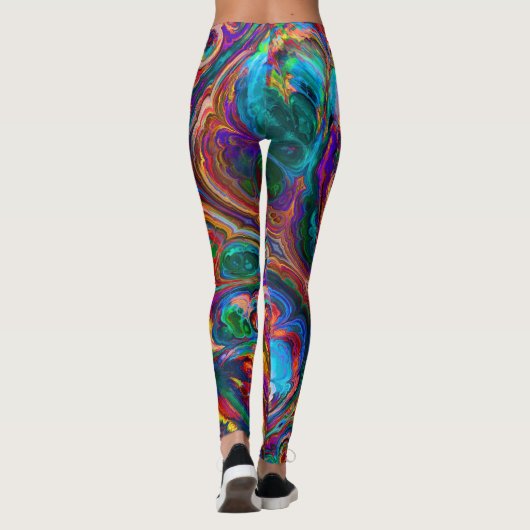 虹の抽象芸術 レギンス (裏面)