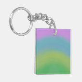 虹の抽象芸術、元の芸術Keychain キーホルダー (正面左)
