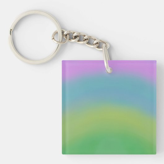 虹の抽象芸術、元の芸術Keychain キーホルダー (正面)