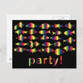 虹の招待状の郵便はがき インビテーションポストカード (正面/裏面)