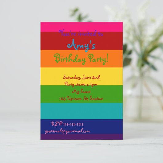 虹の招待 招待状 (スタンド正面)