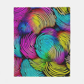 虹の指紋夢 フリースブランケット (正面)