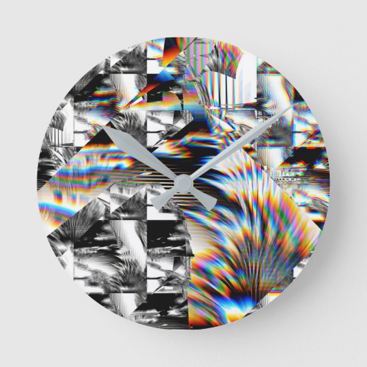 虹の攻撃   ラウンド壁時計 (正面)