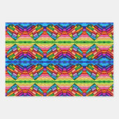 虹の放射鮮やか: ラッピングペーパーシート (正面)