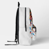 虹の散水名 プリントバックパック (左)