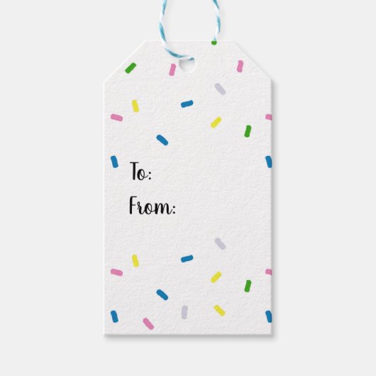虹の散水模様 ギフトタグ (正面)