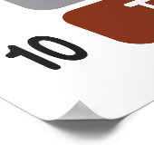 虹の数字カウント 1-20 教育  ポスター (角)