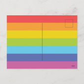 虹の文字と虹のストライプありがとう シーズンポストカード (裏面)