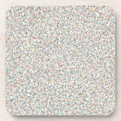 虹の斑点カラフル全体 コースター (正面)