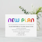 虹の新しい計画延期結婚カード 招待状 (スタンド正面)