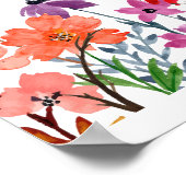 虹の新生児写真パーソナライズベイビーギフト ポスター (角)