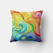 虹の旋回パターン クッション (裏面)