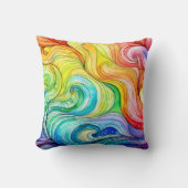 虹の旋回パターン クッション (正面)