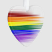 虹の旗のアクリルのオーナメント オーナメント (正面)