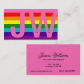 虹の旗のオリジナル8はLGBTゲイプライドを縞で飾ります 名刺 (正面/裏面)