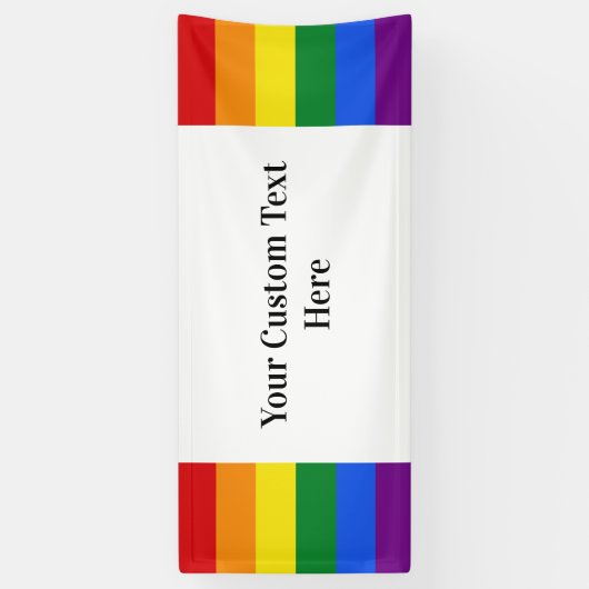 虹の旗のカスタムな文字の旗 横断幕 (縦)