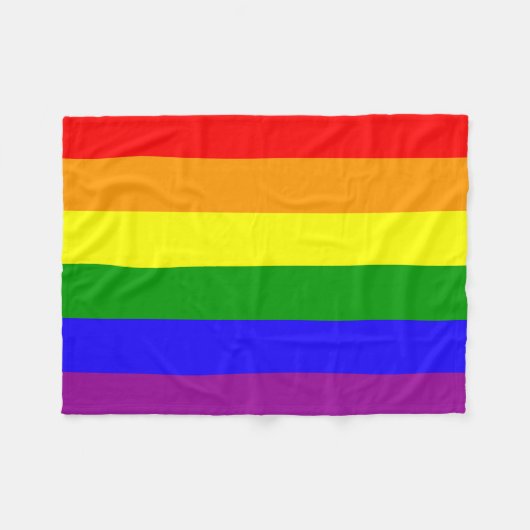 虹の旗のフリースブランケット フリースブランケット (正面(横))