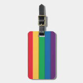 虹の旗のプライドの荷物のラベル ラゲッジタグ (正面縦)