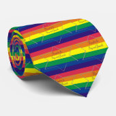 虹の旗のユダヤ人の星のタイ ネクタイ (ロール)