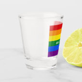 虹の旗の名前をカスタムするのshotglass ショットグラス (左)