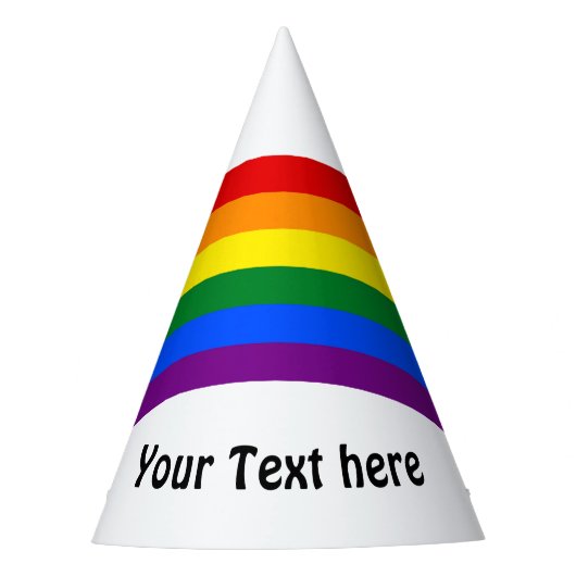 虹の旗の色+アイディア パーティーハット (正面)