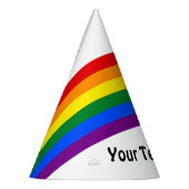 虹の旗の色+アイディア パーティーハット (左)