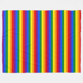 虹の旗の色+アイディア フリースブランケット (正面(横))