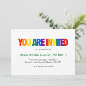 虹の旗の色 同性婚 ウェディング 招待状 (スタンド正面)