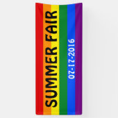 虹の旗の色/ LGBT +あなたのアイディア 横断幕 (縦)