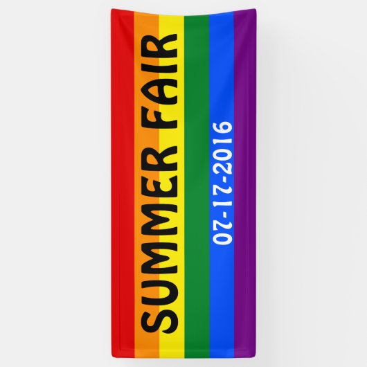 虹の旗の色/ LGBT +あなたのアイディア 横断幕 (縦)