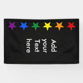 虹の旗は星の花輪を着色します + あなたのアイディア 横断幕 (横)