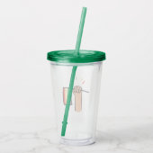 虹の旗を振る手を引く アクリルタンブラー (裏面)