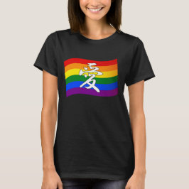 虹の旗ゲイプライドLOVE in Kanji 中国の and Tシャツ