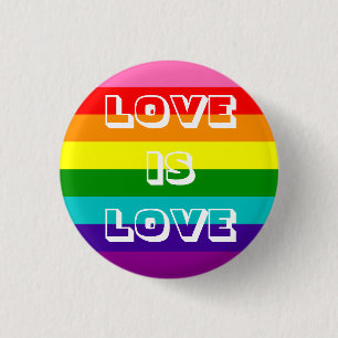 虹の旗愛は愛ゲイプライドLGBT 8縞で飾りますです 缶バッジ
